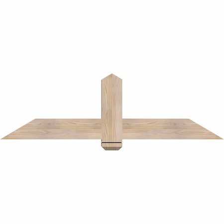 Ekena Millwork Eugene Smooth Timber Gable Bracket, Douglas Fir, 60"W x 17"H x 5 1/2"D x 5 1/2"F, 7/12 Pitch GBW060X17X0606EUG00SDF